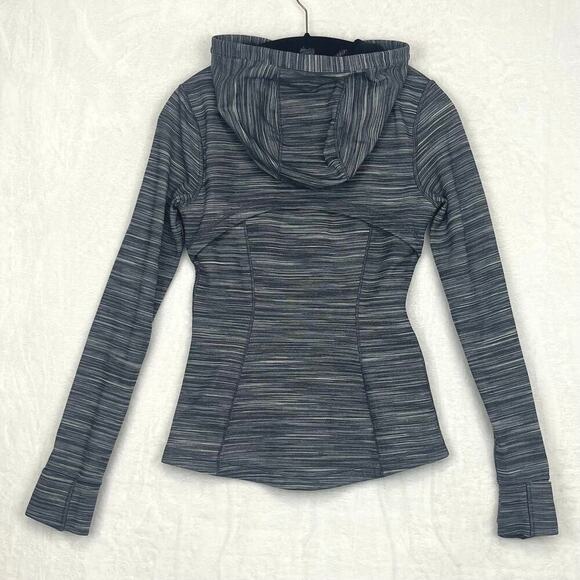 Lululemon Hooded Define Jacket Womens Sz6 W4BF8S Nulu Mini Space Dye Herringbone - Picture 2 of 16